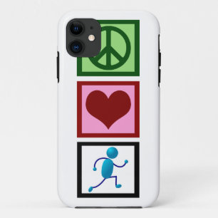 Peace Love Run iPhone 11 Hoesje