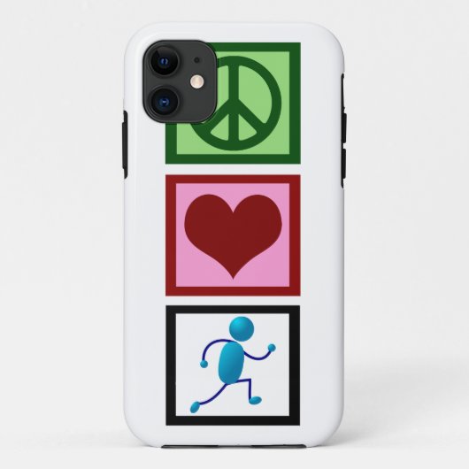 Peace Love Run Case-Mate iPhone Case (Achterkant)