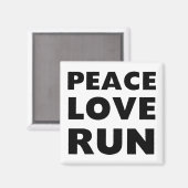 Peace Love Run Magneet (Voorkant / Achterkant)