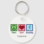 Peace Love Run Sleutelhanger (Voorkant)