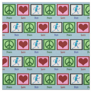 Peace Love Run Stof