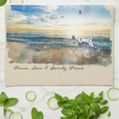 Peace Love & Sandy Paws Dalmatian Theedoek (Gevouwen)