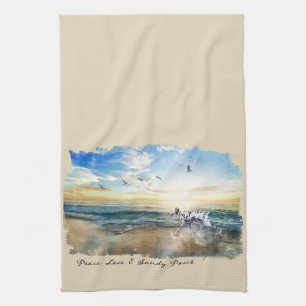 Peace Love & Sandy Paws Dalmatian Theedoek