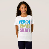Peace Love Schaats T-shirt (Voorkant volledig)