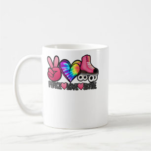 Peace Love Schaats - Tie Dye Roller Skater Heart S Koffiemok