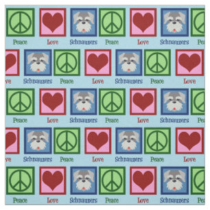 Peace Love Schnauzers Stof