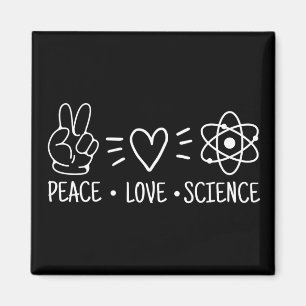 Peace Love Science Magneet