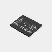 Peace Love Science Post-it® Notes (Schuin)
