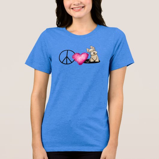 Peace Love Scotties T-shirt (Voorkant)