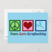 Peace Love Scrapbooking Briefkaart (Voorkant / Achterkant)