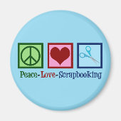 Peace Love Scrapbooking Magneet (Voorkant)