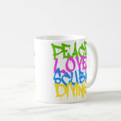 Peace Love Scuba Diving Koffiemok (Voorkant rechts)