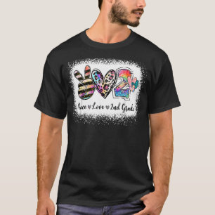 Peace Love Second Grade Back to School Team 2e Gr T-shirt