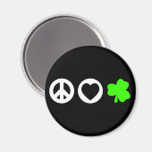 Peace Love Shamrock Magneet (Voorkant / Achterkant)