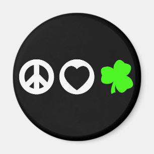 Peace Love Shamrock Magneet