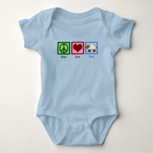 Peace Love Sheep Cute Boerderij Animal Romper