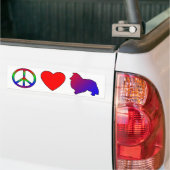 Peace Love Shelties Bumpersticker (Op Truck)