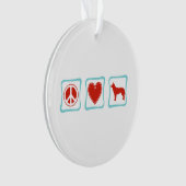 Peace Love Siberian Huskies Squares Ornament (voorkant)