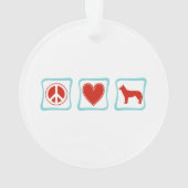 Peace Love Siberian Huskies Squares Ornament (achterkant)
