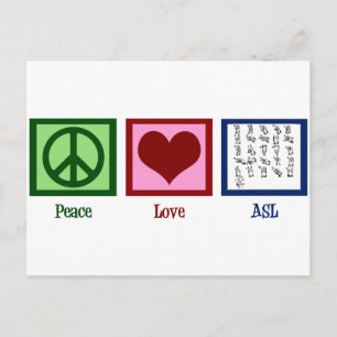 Peace Love Sign Briefkaart
