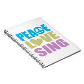 Peace Love Sing Notitieboek (Rechterzijde)