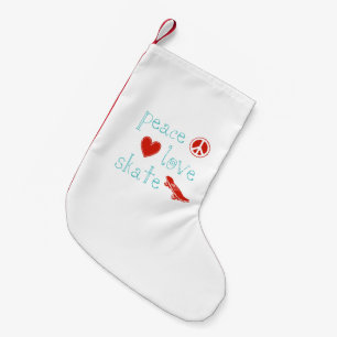 Peace Love Skateboard Kleine Kerstsok