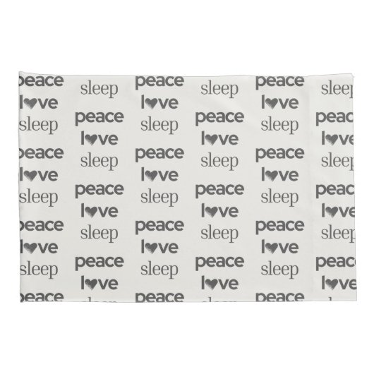 Peace Love Sleep - Modern Cozy Reversible Set of 2 Kussensloop (Achterkant-Rechts)