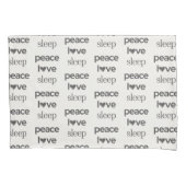 Peace Love Sleep - Modern Cozy Reversible Set of 2 Kussensloop (Voorkant-Links)