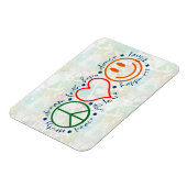 Peace Love Smile Magneet (Linkerzijde)