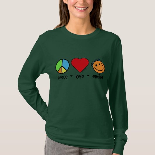 Peace Love Smile T-shirt (Voorkant)