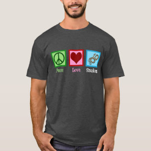 Peace Love Snakes Cute Herpetology T-shirt