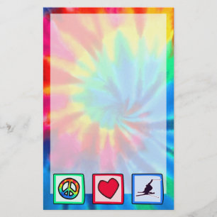 Peace, Love, Snow Skiing Briefpapier