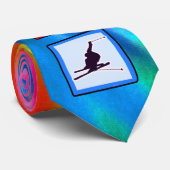 Peace, Love, Snow Skiing Stropdas (Opgerold)