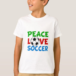 Peace Love Soccer Cute Kinder T-shirt
