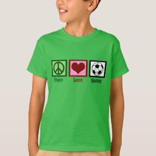 Peace Love Soccer Kinder T-shirt