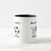 Peace Love Soccer Mug (Centre)