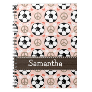 Peace Love Soccer Spiral notebook Journal Notitieboek