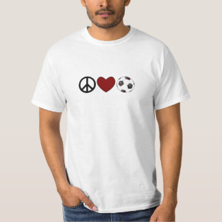PEACE LOVE SOCCER T-SHIRT