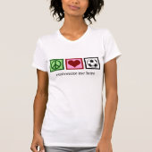 Peace Love Soccer Team Custom Futbol Player T-shirt (Voorkant)