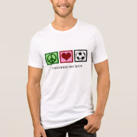Peace Love Soccer Team Custom Futbol Player