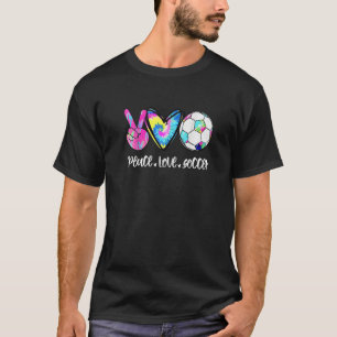 Peace Love Soccer Tie Dye Cute Soccer T-shirt