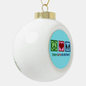 Peace Love Social Work Keramische Bal Ornament (Links)