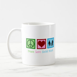 Peace Love Social Work Koffiemok