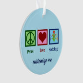 Peace Love Sociology Ornament (voorkant)