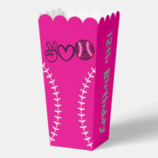Peace Love Softbal Verjaardag Bedankdoosjes