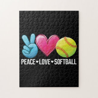Peace Love Softball Legpuzzel