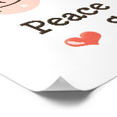 Peace Love Softball Poster Print (Hoek)