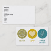 Peace Love Space Travel Visitekaartje (Voorkant / Achterkant)