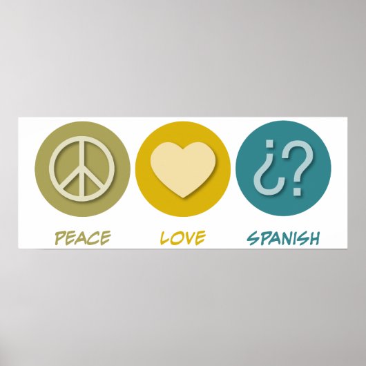 Peace Love Spain Poster (Voorkant)