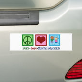 Peace Love Special Education Bumpersticker (Op auto)